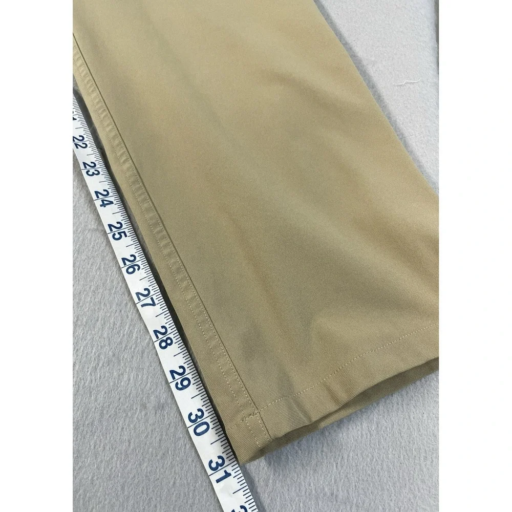 Lululemon Mens Tan Flat Front Pockets Straight Leg Chino Pants Size 31